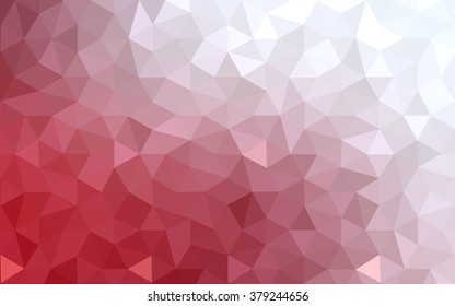 Red polygonal illustration, which consist of triangles. Geometric background in Origami style with gradient. Triangular design for your business.