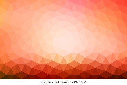 Red polygonal illustration, which consist of triangles. Geometric background in Origami style with gradient. Triangular design for your business.