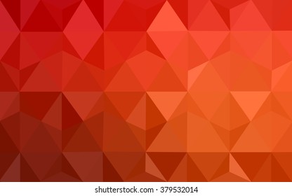 Red polygonal illustration, which consist of triangles. Geometric background in Origami style with gradient. Triangular design for your business.