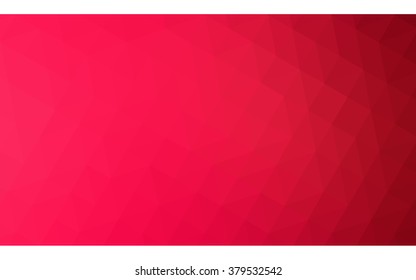 Red polygonal illustration, which consist of triangles. Geometric background in Origami style with gradient. Triangular design for your business.