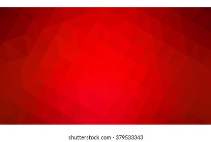 Red polygonal illustration, which consist of triangles. Geometric background in Origami style with gradient. Triangular design for your business.