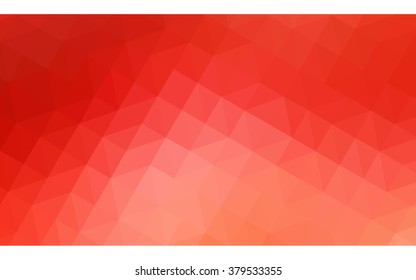 Red polygonal illustration, which consist of triangles. Geometric background in Origami style with gradient. Triangular design for your business.