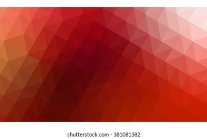 Red polygonal illustration, which consist of triangles. Geometric background in Origami style with gradient. Triangular design for your business.