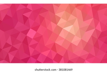 Red polygonal illustration, which consist of triangles. Geometric background in Origami style with gradient. Triangular design for your business.