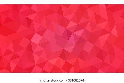 Red polygonal illustration, which consist of triangles. Geometric background in Origami style with gradient. Triangular design for your business.