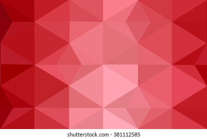 Red polygonal illustration, which consist of triangles. Geometric background in Origami style with gradient. Triangular design for your business.