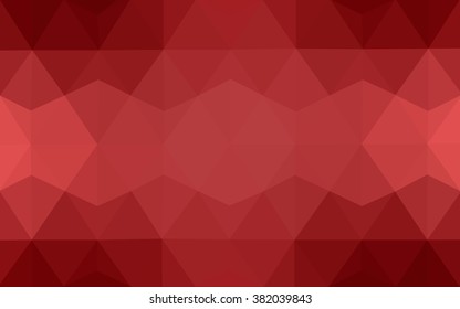 Red polygonal illustration, which consist of triangles. Geometric background in Origami style with gradient. Triangular design for your business.