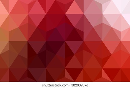 Red polygonal illustration, which consist of triangles. Geometric background in Origami style with gradient. Triangular design for your business.