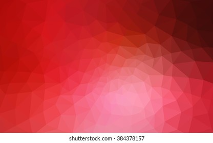 Red polygonal illustration, which consist of triangles. Geometric background in Origami style with gradient. Triangular design for your business.
