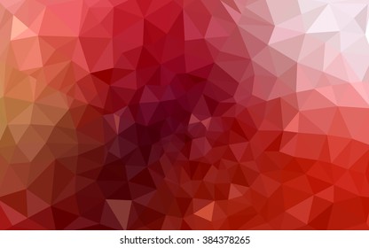 Red polygonal illustration, which consist of triangles. Geometric background in Origami style with gradient. Triangular design for your business.