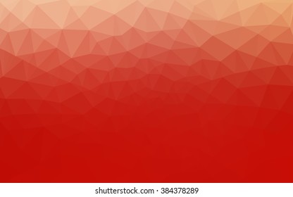 Red polygonal illustration, which consist of triangles. Geometric background in Origami style with gradient. Triangular design for your business.