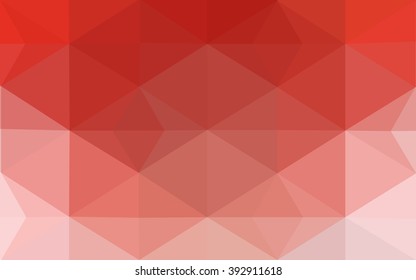 Red polygonal illustration, which consist of triangles. Geometric background in Origami style with gradient. Triangular design for your business.