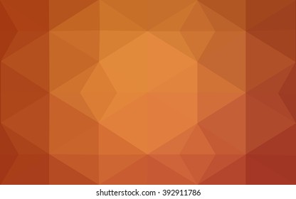 Red polygonal illustration, which consist of triangles. Geometric background in Origami style with gradient. Triangular design for your business.