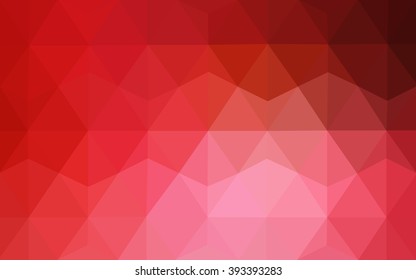 Red polygonal illustration, which consist of triangles. Geometric background in Origami style with gradient. Triangular design for your business.