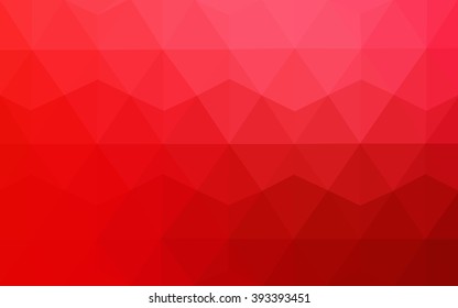 Red polygonal illustration, which consist of triangles. Geometric background in Origami style with gradient. Triangular design for your business.