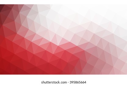 Red polygonal illustration, which consist of triangles. Geometric background in Origami style with gradient. Triangular design for your business.
