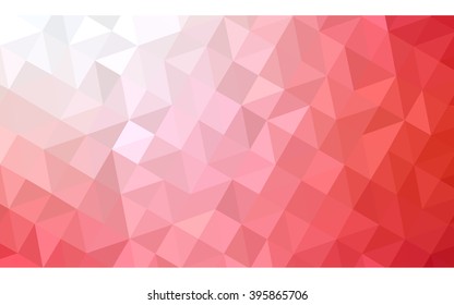 Red polygonal illustration, which consist of triangles. Geometric background in Origami style with gradient. Triangular design for your business.