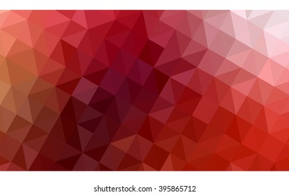 Red polygonal illustration, which consist of triangles. Geometric background in Origami style with gradient. Triangular design for your business.
