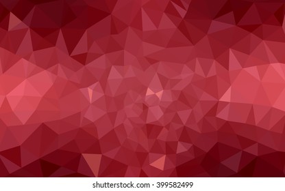 Red polygonal illustration, which consist of triangles. Geometric background in Origami style with gradient. Triangular design for your business.