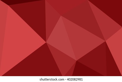 Red polygonal illustration, which consist of triangles. Geometric background in Origami style with gradient. Triangular design for your business.