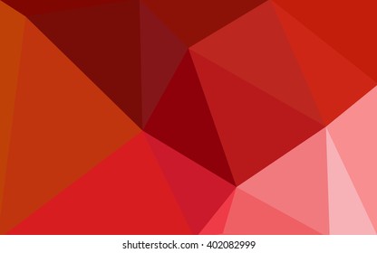 Red polygonal illustration, which consist of triangles. Geometric background in Origami style with gradient. Triangular design for your business.