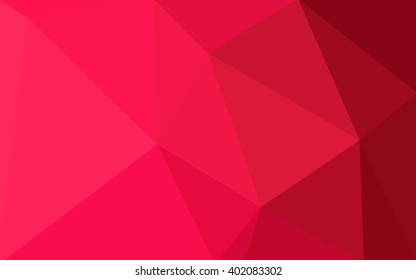 Red polygonal illustration, which consist of triangles. Geometric background in Origami style with gradient. Triangular design for your business.