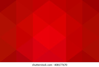 Red polygonal illustration, which consist of triangles. Geometric background in Origami style with gradient. Triangular design for your business.