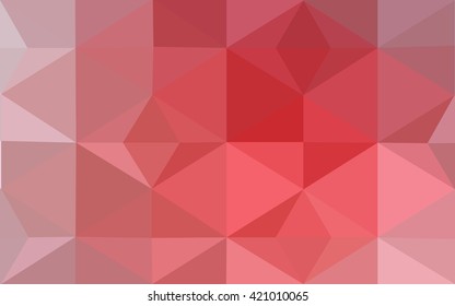 Red polygonal illustration, which consist of triangles. Geometric background in Origami style with gradient. Triangular design for your business.
