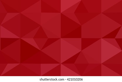 Red polygonal illustration, which consist of triangles. Geometric background in Origami style with gradient. Triangular design for your business.