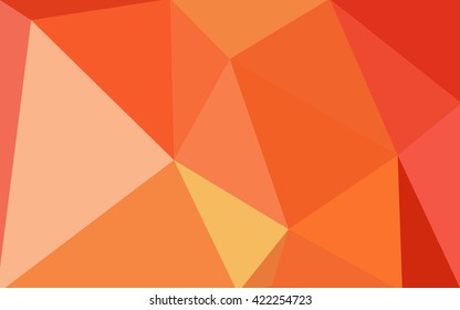 Red polygonal illustration, which consist of triangles. Geometric background in Origami style with gradient. Triangular design for your business.