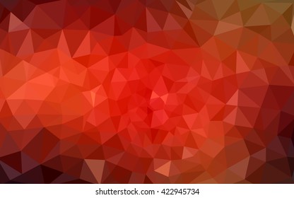 Red polygonal illustration, which consist of triangles. Geometric background in Origami style with gradient. Triangular design for your business.