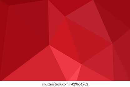 Red polygonal illustration, which consist of triangles. Geometric background in Origami style with gradient. Triangular design for your business.