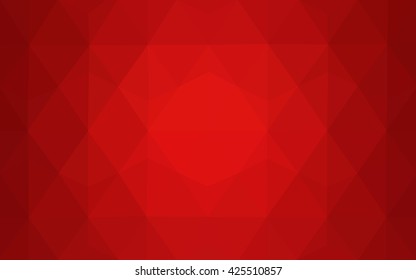 Red polygonal illustration, which consist of triangles. Geometric background in Origami style with gradient. Triangular design for your business.