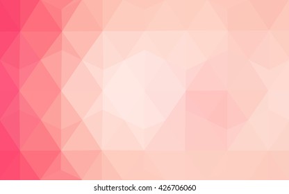 Red polygonal illustration, which consist of triangles. Geometric background in Origami style with gradient. Triangular design for your business.