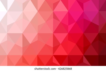 Red polygonal illustration, which consist of triangles. Geometric background in Origami style with gradient. Triangular design for your business.