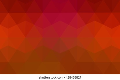 Red polygonal illustration, which consist of triangles. Geometric background in Origami style with gradient. Triangular design for your business.