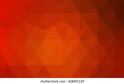 Red polygonal illustration, which consist of triangles. Geometric background in Origami style with gradient. Triangular design for your business.