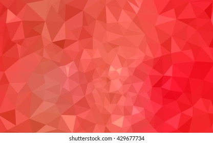 Red polygonal illustration, which consist of triangles. Geometric background in Origami style with gradient. Triangular design for your business.