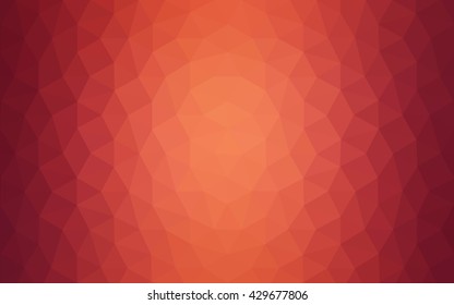 Red polygonal illustration, which consist of triangles. Geometric background in Origami style with gradient. Triangular design for your business.