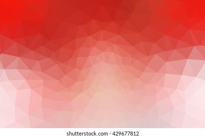 Red polygonal illustration, which consist of triangles. Geometric background in Origami style with gradient. Triangular design for your business.