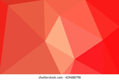 Red polygonal illustration, which consist of triangles. Geometric background in Origami style with gradient. Triangular design for your business.