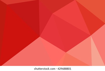 Red polygonal illustration, which consist of triangles. Geometric background in Origami style with gradient. Triangular design for your business.