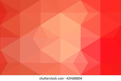 Red polygonal illustration, which consist of triangles. Geometric background in Origami style with gradient. Triangular design for your business.