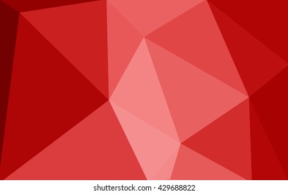 Red polygonal illustration, which consist of triangles. Geometric background in Origami style with gradient. Triangular design for your business.