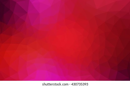 Red polygonal illustration, which consist of triangles. Geometric background in Origami style with gradient. Triangular design for your business.