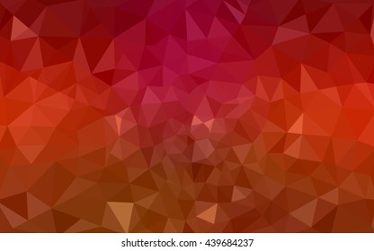 Red polygonal illustration, which consist of triangles. Geometric background in Origami style with gradient. Triangular design for your business.
