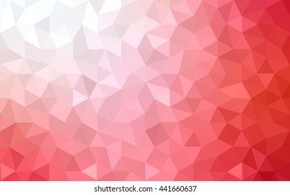 Red polygonal illustration, which consist of triangles. Geometric background in Origami style with gradient. Triangular design for your business.