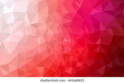 Red polygonal illustration, which consist of triangles. Geometric background in Origami style with gradient. Triangular design for your business.