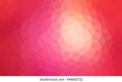 Red polygonal illustration, which consist of triangles. Geometric background in Origami style with gradient. Triangular design for your business.