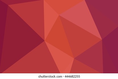 Red polygonal illustration, which consist of triangles. Geometric background in Origami style with gradient. Triangular design for your business.